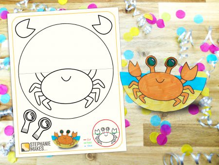 Rocking Crab Colouring Craft Printable